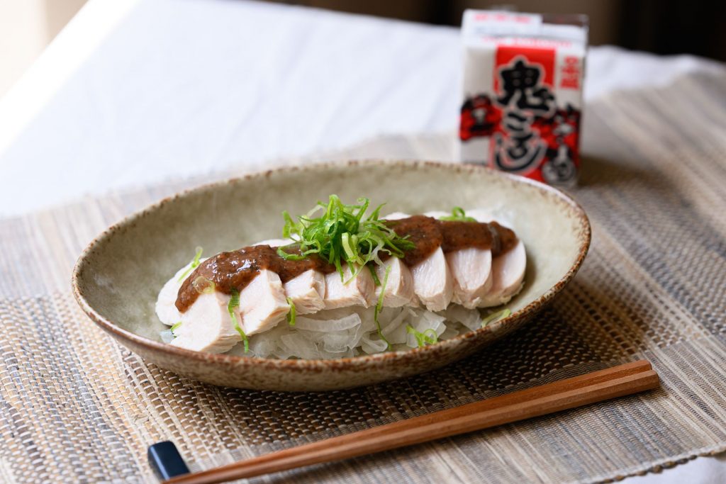 日本盛「鬼ころし」茹で鶏