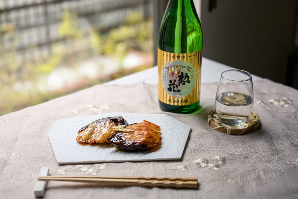 日本盛「惣花」とブリの照り焼き